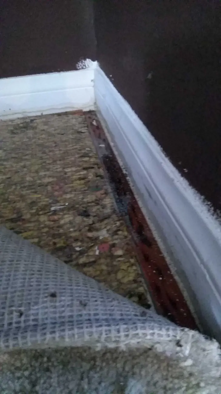 Inspection camera view inside the wall cavity during Beaumont water damage restoration project by PL Builders