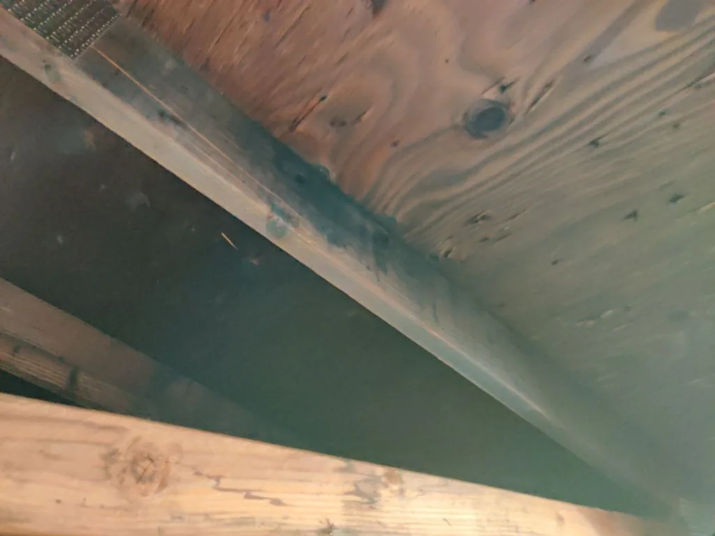 Charred Trusses Roof Framing Hvac Soot from Hemet apartment fire smoke damage restoration documentation - photo 2 of 180