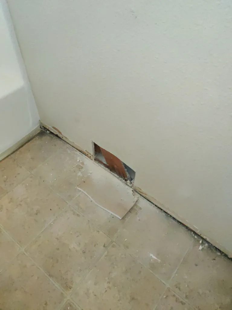 Ceiling Opening Smoke Damaged Trusses from Hemet apartment fire smoke damage restoration documentation - photo 9 of 180