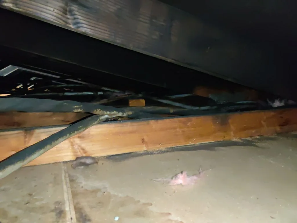 Wall Vent Ceiling Appliance Soot from Hemet apartment fire smoke damage restoration documentation - photo 13 of 180
