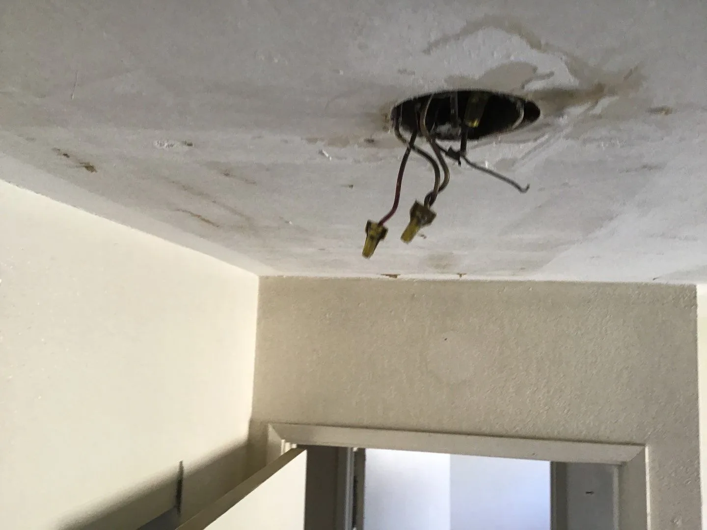 Wall Sampling Insulation Outlet Drywall Opening from Hemet apartment fire smoke damage restoration documentation - photo 149 of 180
