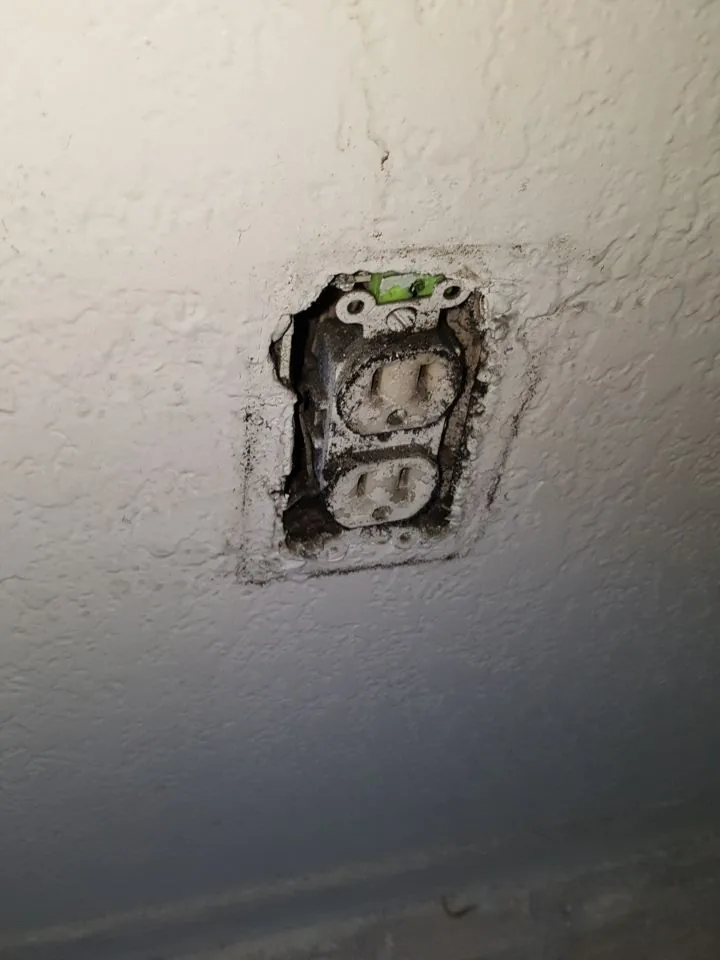 Outlet Wall Opening Water Heater from Hemet apartment fire smoke damage restoration documentation - photo 44 of 180