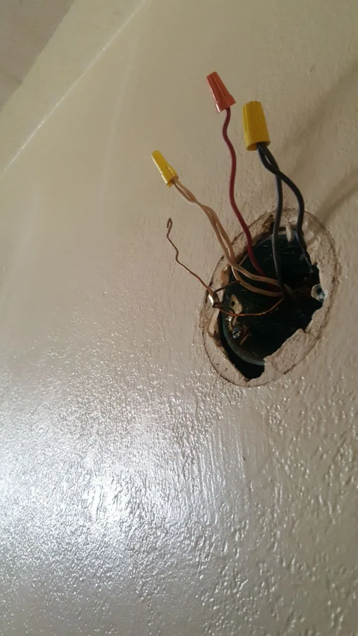 Light Box Wiring Soot Staining from Hemet apartment fire smoke damage restoration documentation - photo 60 of 180