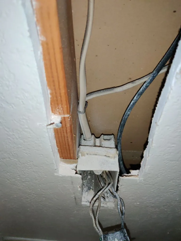 Electrical Junction Box Material Sampling from Hemet apartment fire smoke damage restoration documentation - photo 79 of 180