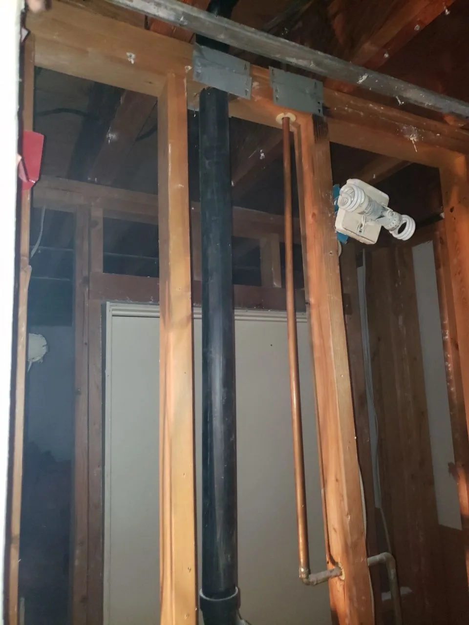 Major Interior Demolition Ceiling Open Framing Insulation Removal from Hemet apartment fire smoke damage restoration documentation - photo 88 of 180