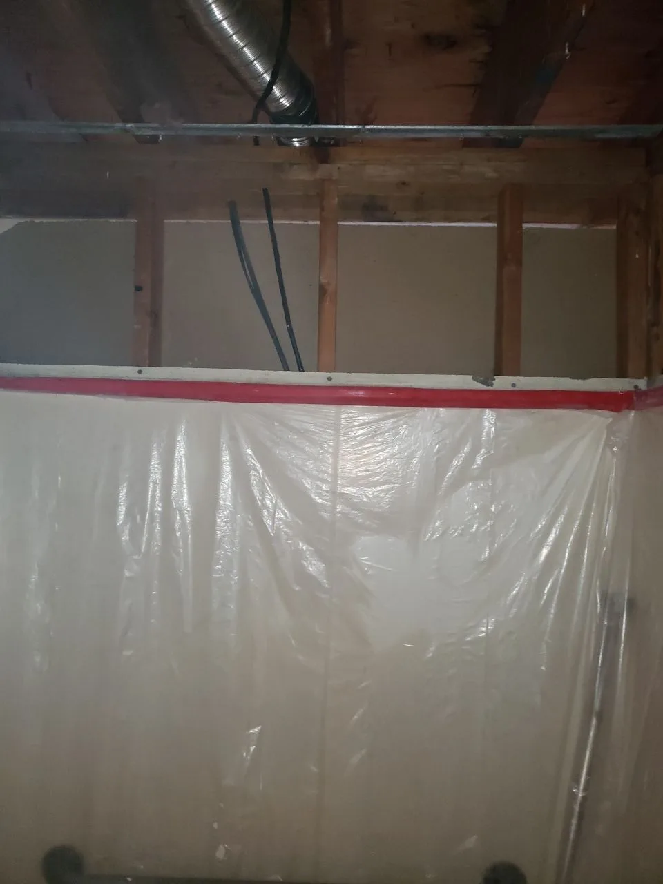 Major Interior Demolition Ceiling Open Framing Insulation Removal from Hemet apartment fire smoke damage restoration documentation - photo 91 of 180