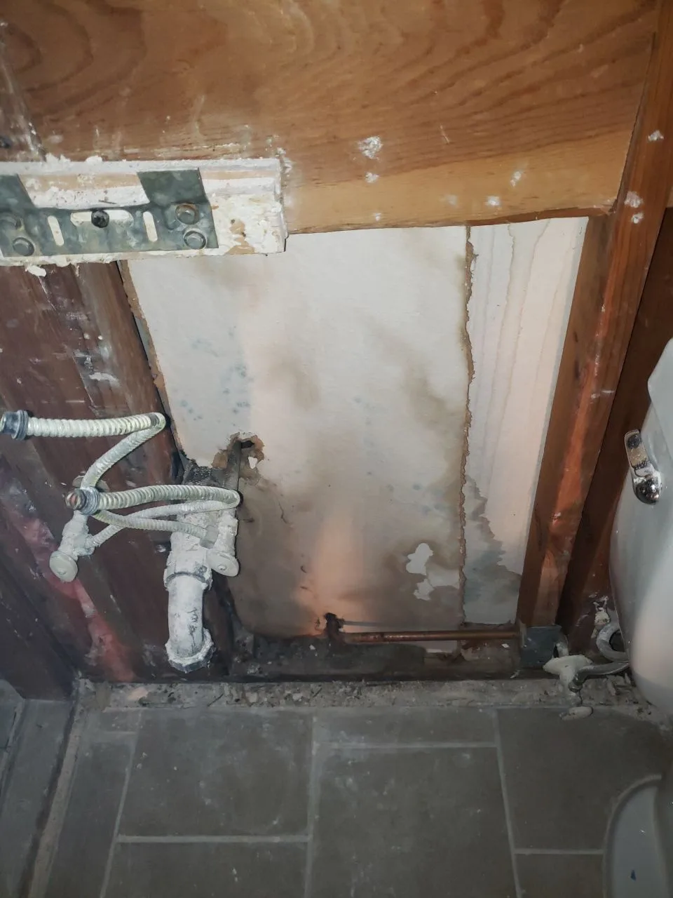 Major Interior Demolition Ceiling Open Framing Insulation Removal from Hemet apartment fire smoke damage restoration documentation - photo 92 of 180
