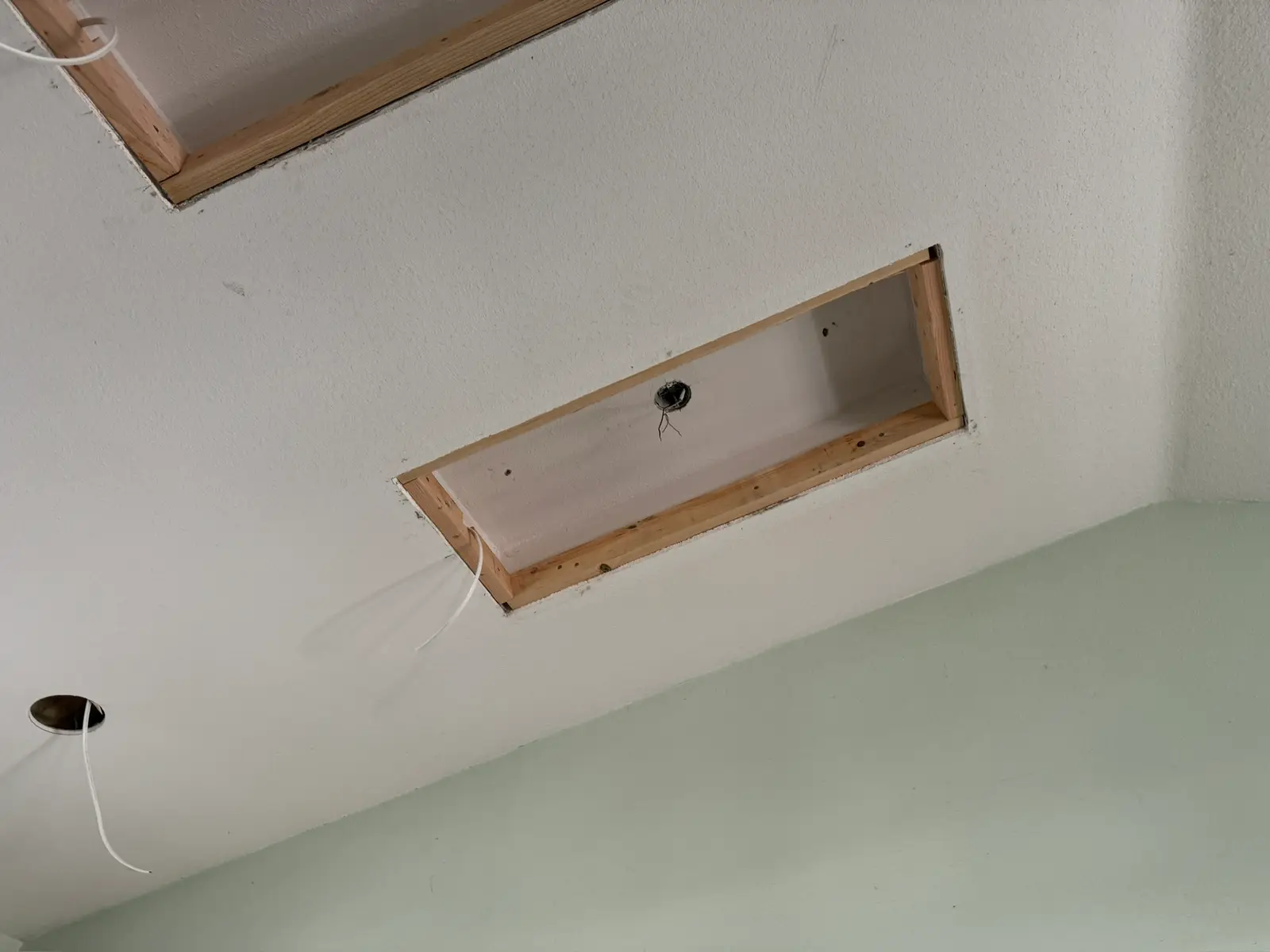 Ceiling and wall repair documentation 079 during Menifee water damage restoration project by PL Builders
