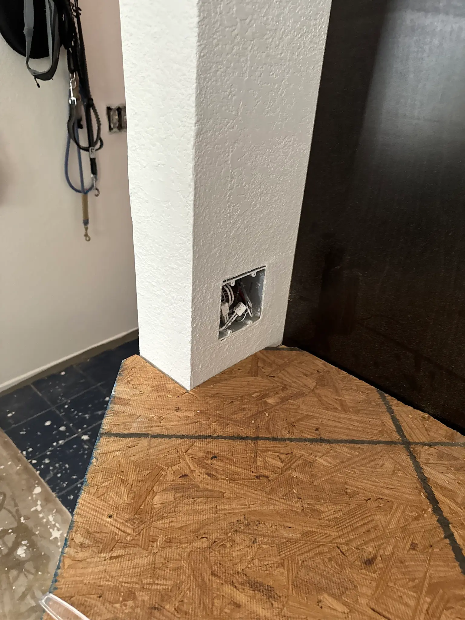 Kitchen repair progress after refrigerator leak 066 during Menifee water damage restoration project by PL Builders