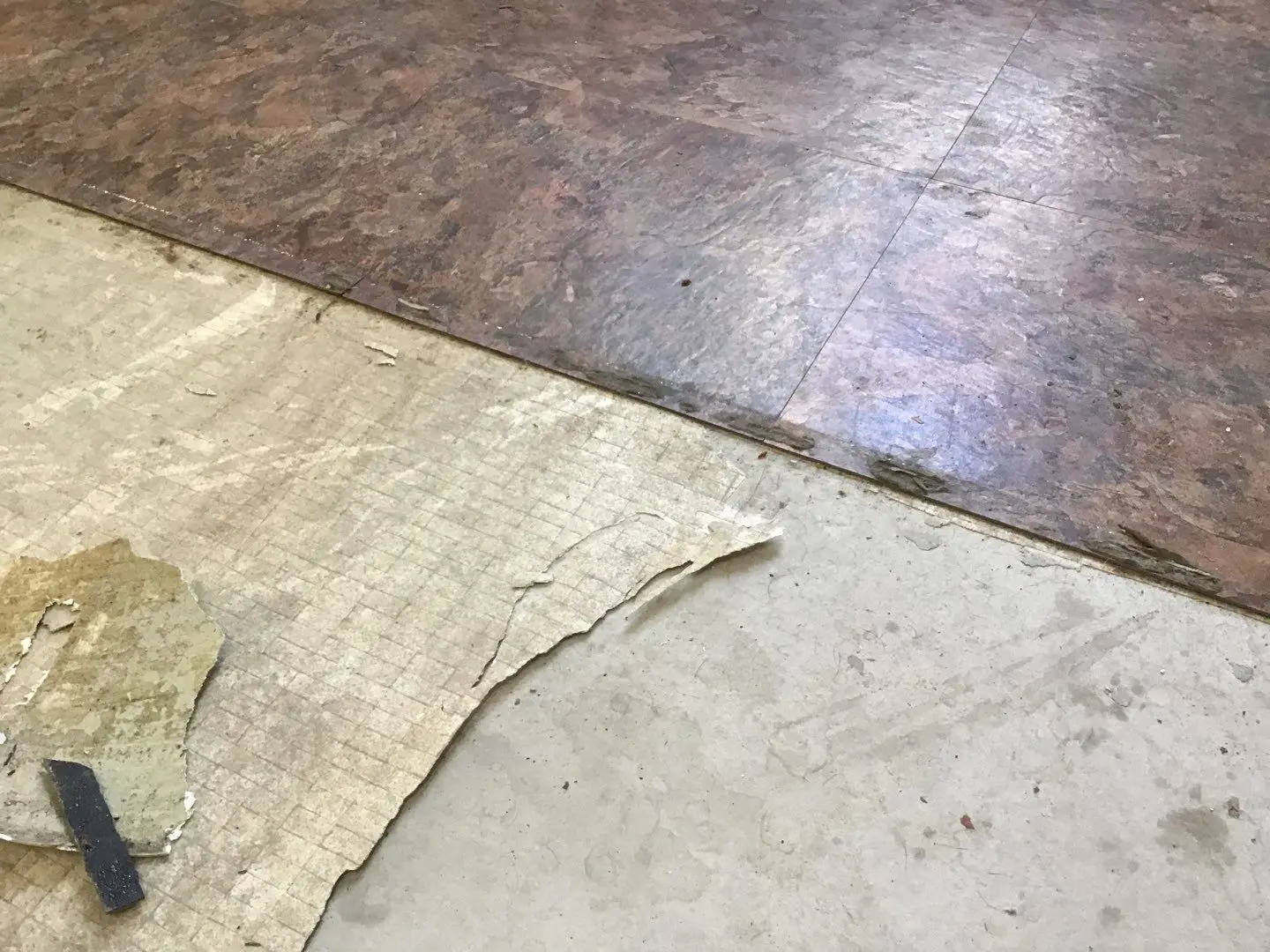 Documented damaged flooring, shower, or wall area 253 during Temecula water damage restoration project by PL Builders