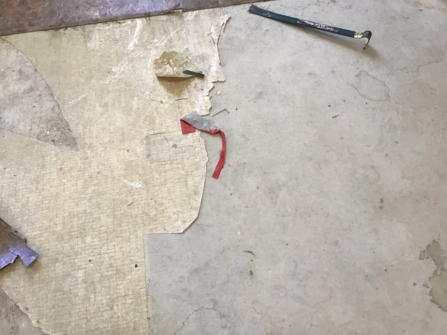 Documented damaged flooring, shower, or wall area 256 during Temecula water damage restoration project by PL Builders
