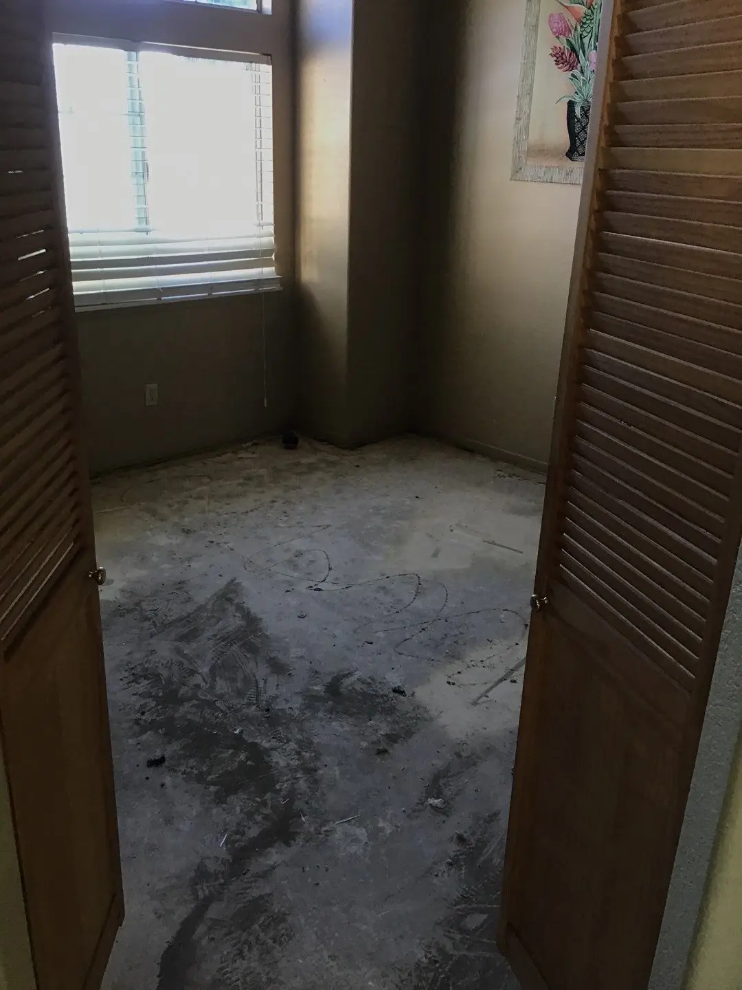 Documented damaged flooring, shower, or wall area 274 during Temecula water damage restoration project by PL Builders