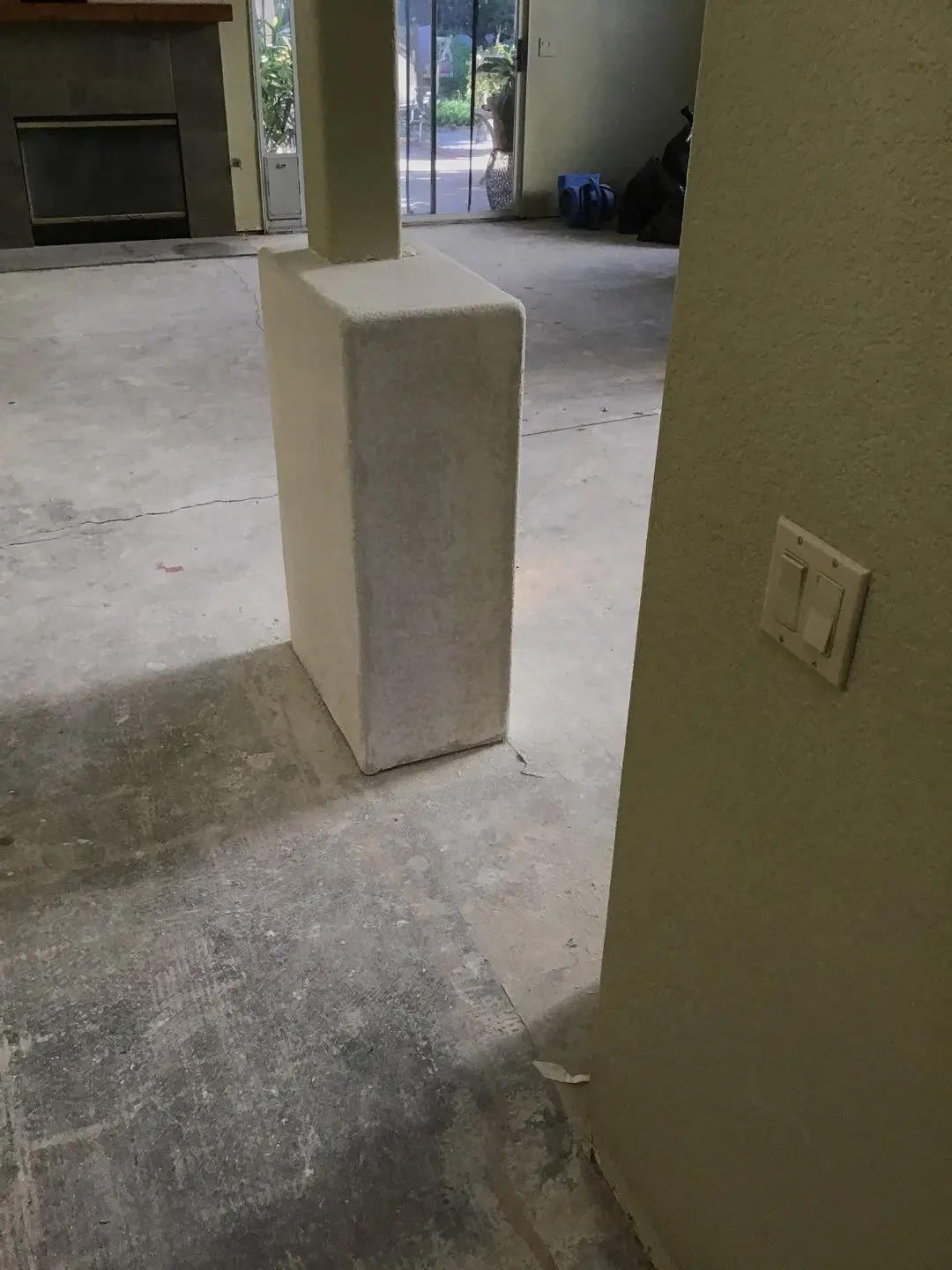 Documented damaged flooring, shower, or wall area 275 during Temecula water damage restoration project by PL Builders