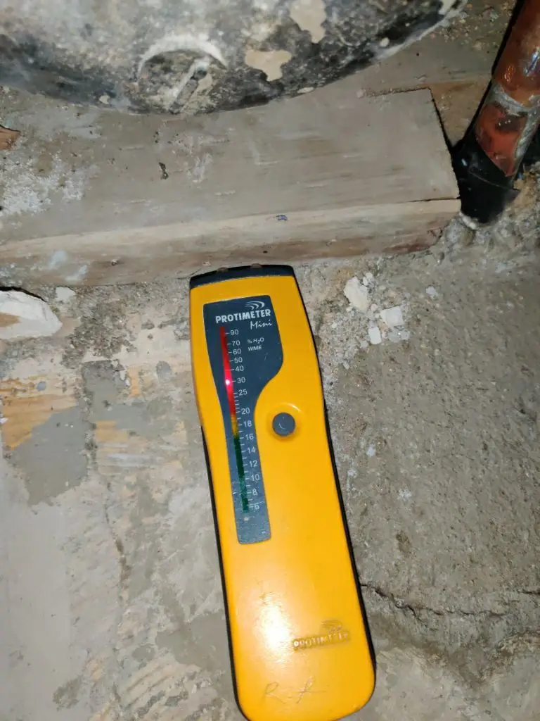 Moisture documentation photo 4 during Temecula water damage restoration project by PL Builders