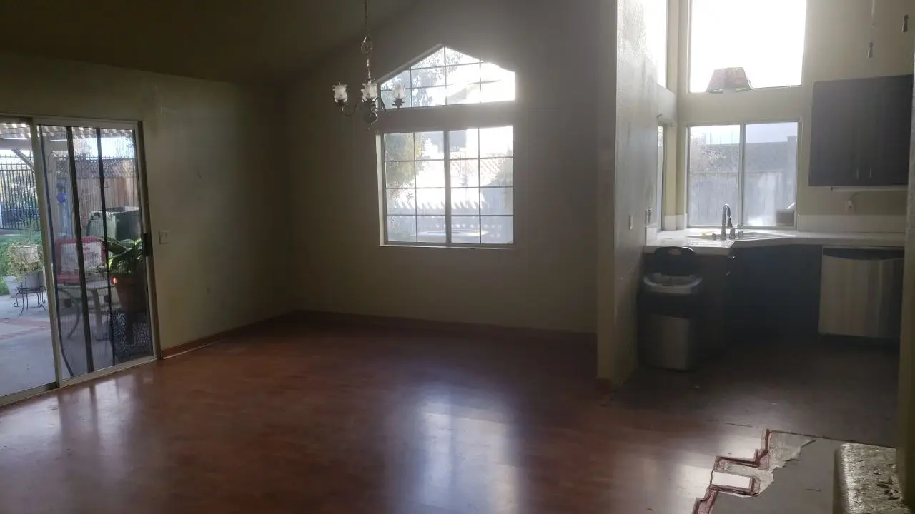Packed and protected contents before reconstruction 99 during Temecula water damage restoration project by PL Builders