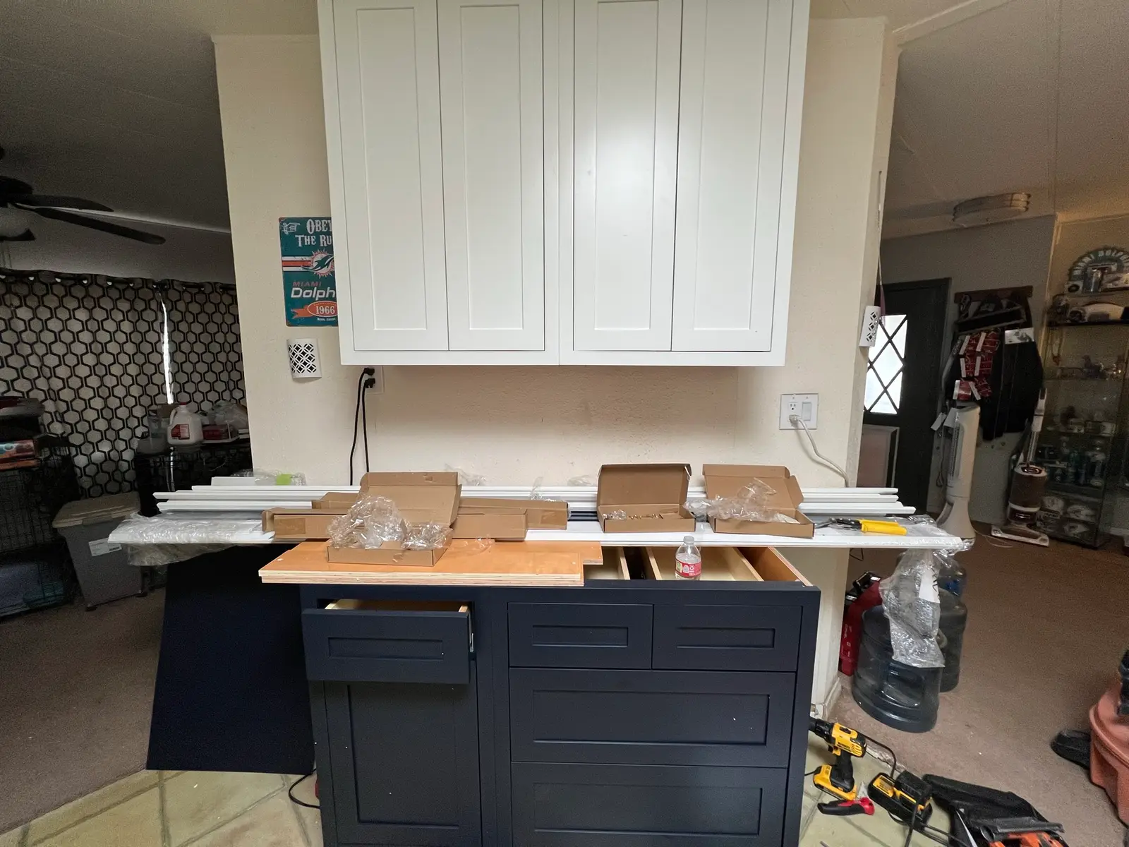 Cabinet trim and finish detail 50 during Valle Vista kitchen remodel project by PL Builders