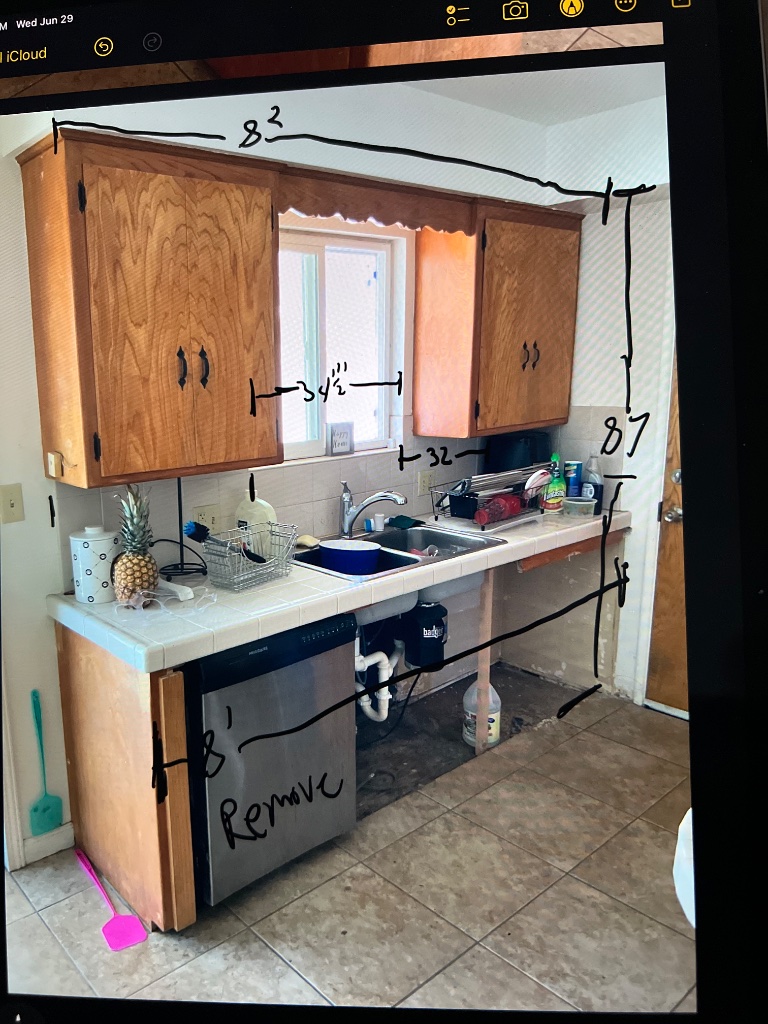 Before: Hemet Kitchen Water Damage Restoration project photos from PL Builders