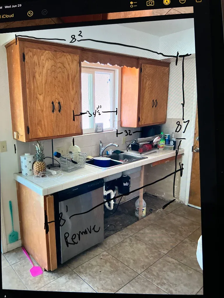 Hemet water damage restoration project by PL Builders showing Kitchen Water Damage Restoration