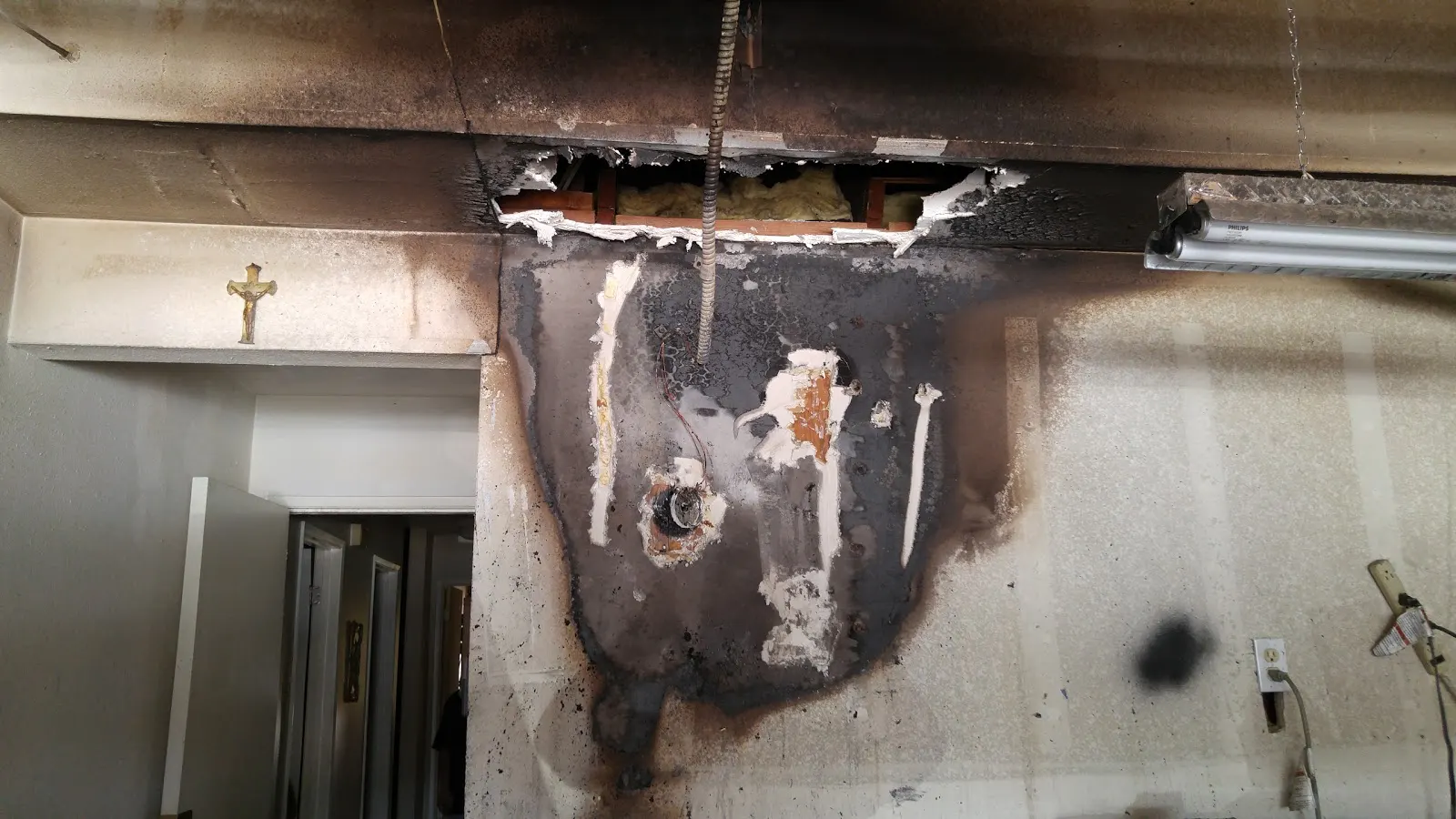 Moreno Valley fire damage restoration project by PL Builders showing Garage Fire and Smoke Damage Restoration