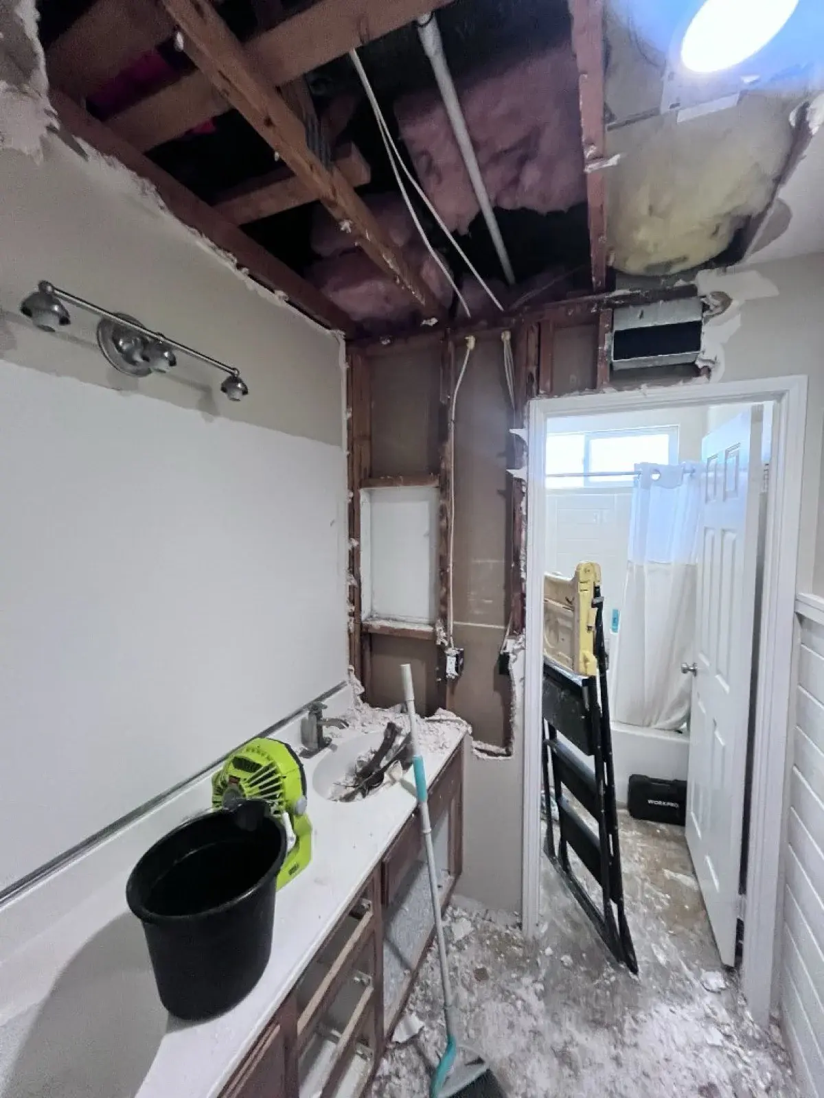 Murrieta water damage restoration project by PL Builders showing AC Leak Water Damage Restoration, Packout and Reconstruction