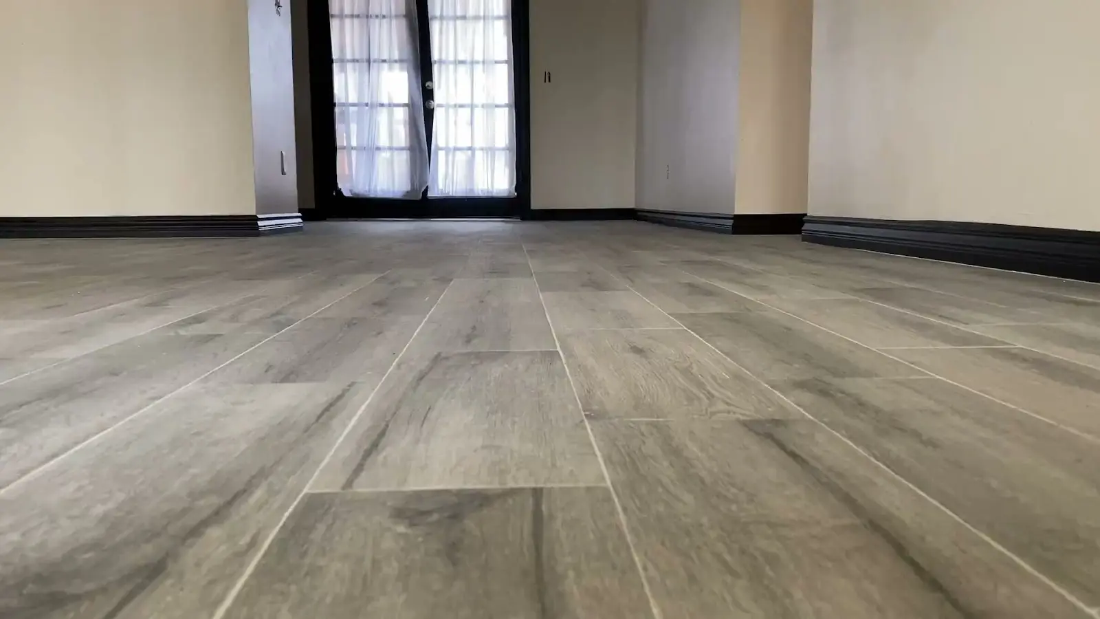 San Jacinto water damage restoration project by PL Builders showing Slab Leak Packout, Flooring, and Baseboard Repair