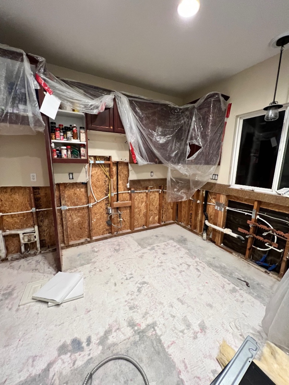 Before: San Jacinto Slab Leak Restoration & Upgrade project photos from PL Builders
