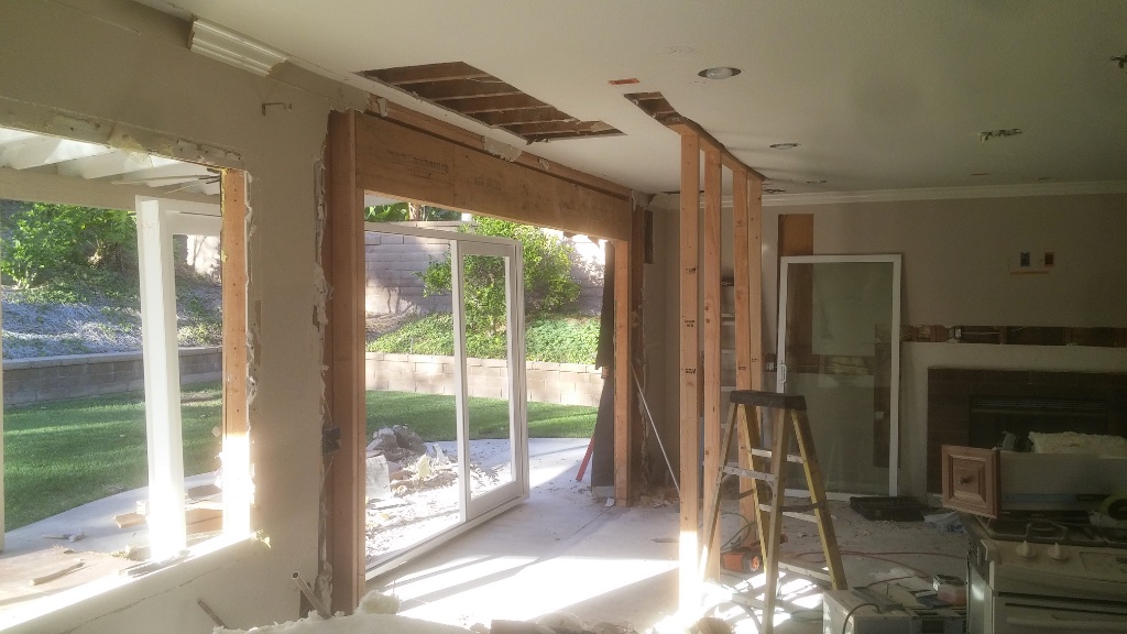 Before: Structural Patio Door Framing for Tony Reagins project photos from PL Builders