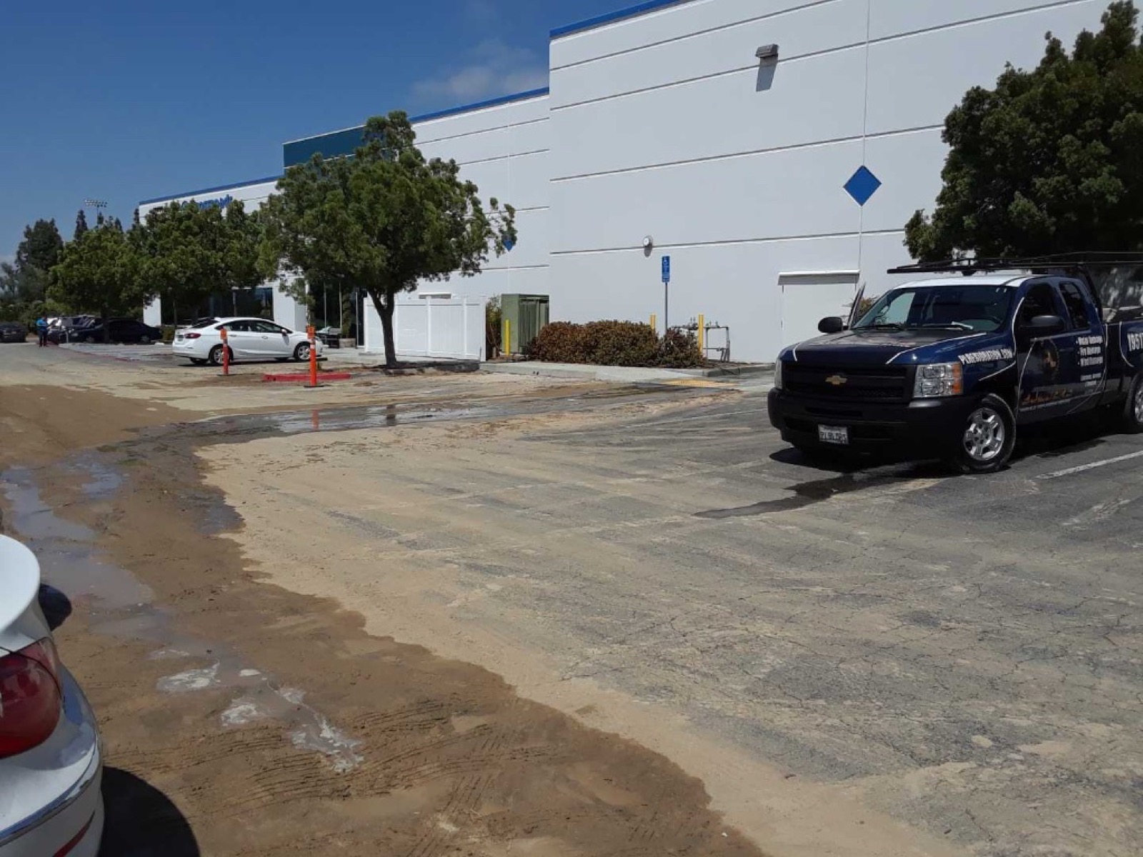 Before: Emergency Water Mitigation for Crossroads Church project photos from PL Builders
